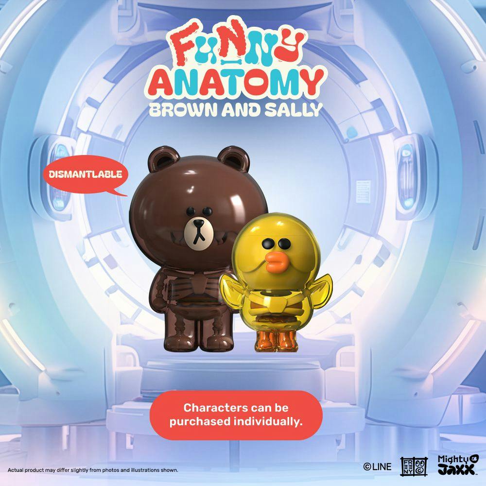FUNNY ANATOMY LINE FRIENDS BROWN AND SALLY