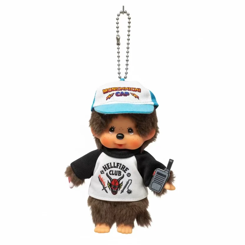 Monchhichi × Stranger Things Keychain (Hellfire Club)