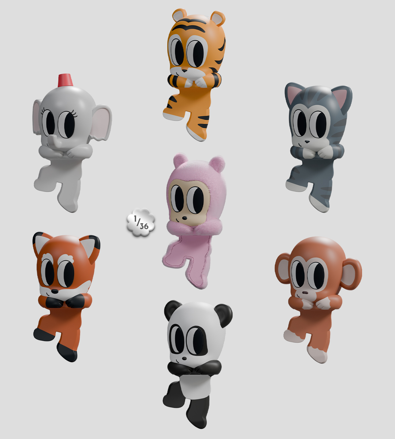 Kaleidos Crative Tiny Shiny Hiney Peakers Blind Box