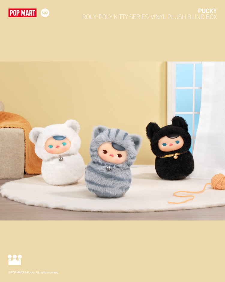 Pucky Roly Poly Keychain PUCKY Roly-Poly Kitty Series-Vinyl Plush Blind Box