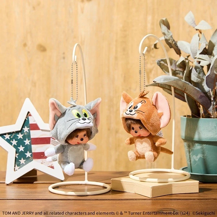 Monchhichi x Tom and Jerry Big Face SS Keychain
