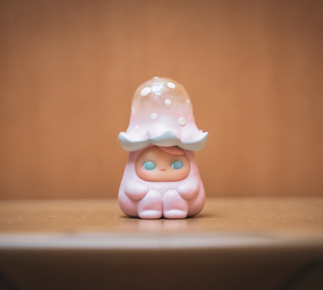 Pucky - Mushroom Beanie - Tall Pink Hat