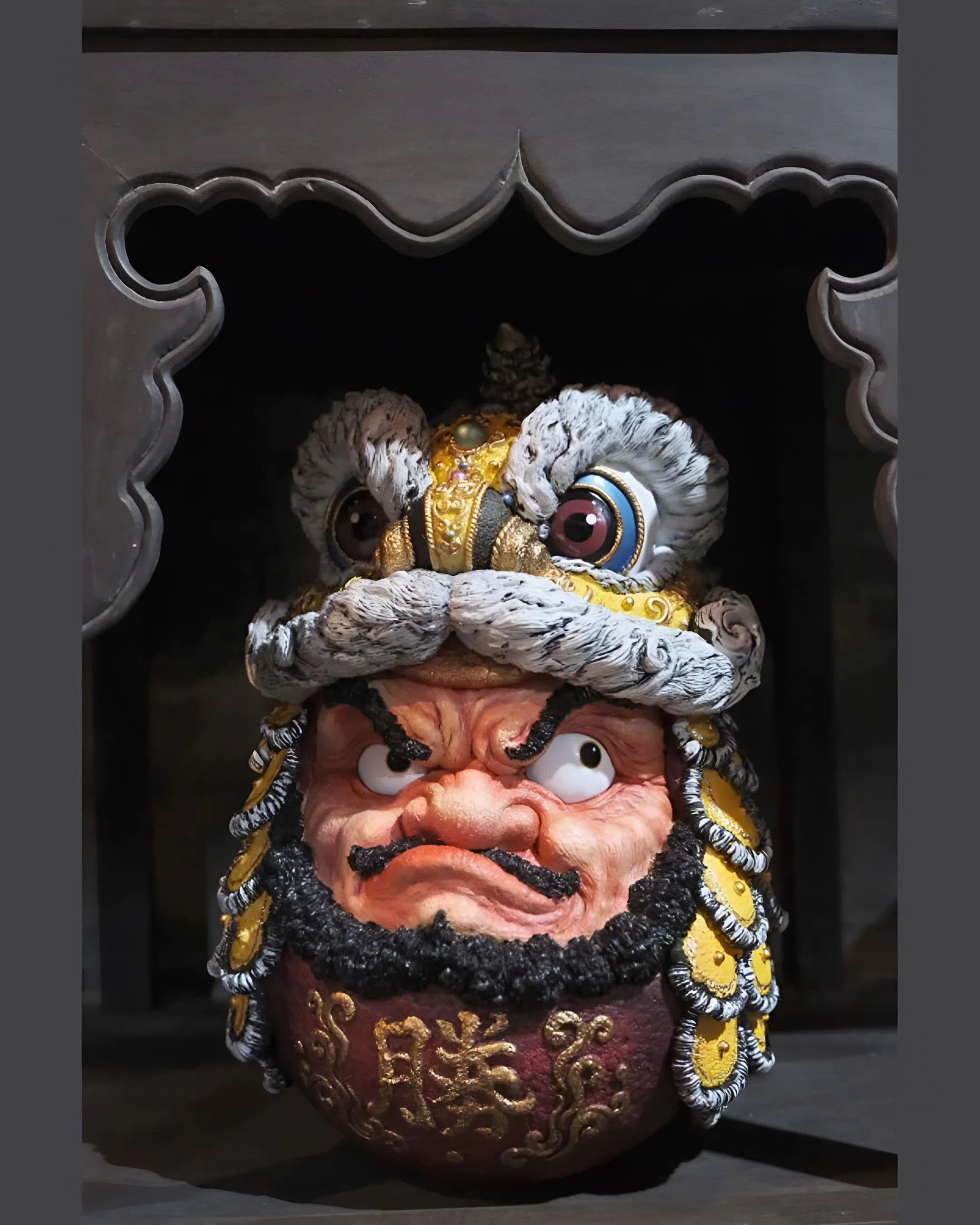 Daruma Doll-Lion Dance-Yellow