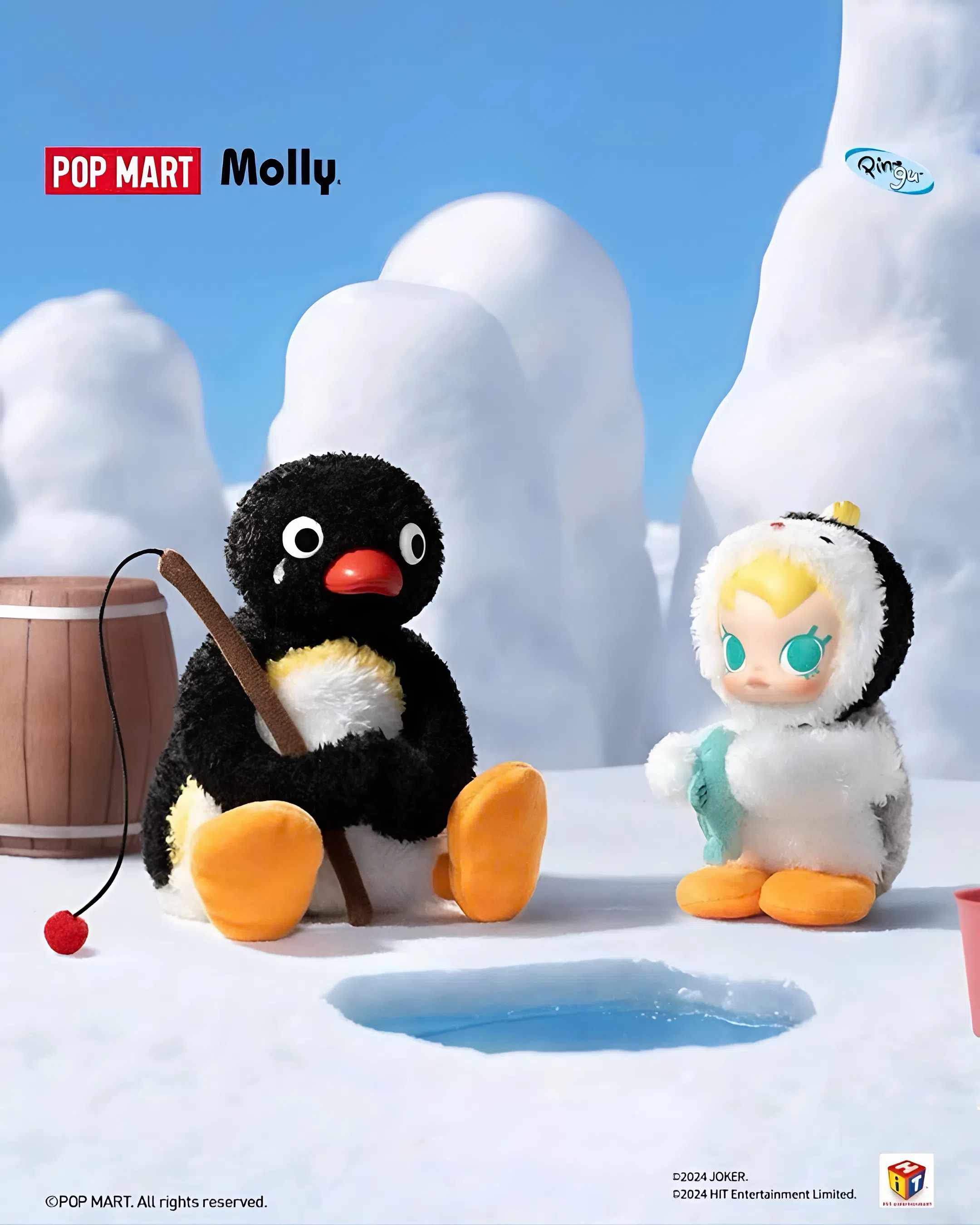 Baby Molly × PINGU Happy Fishing Series Vinyl Plush