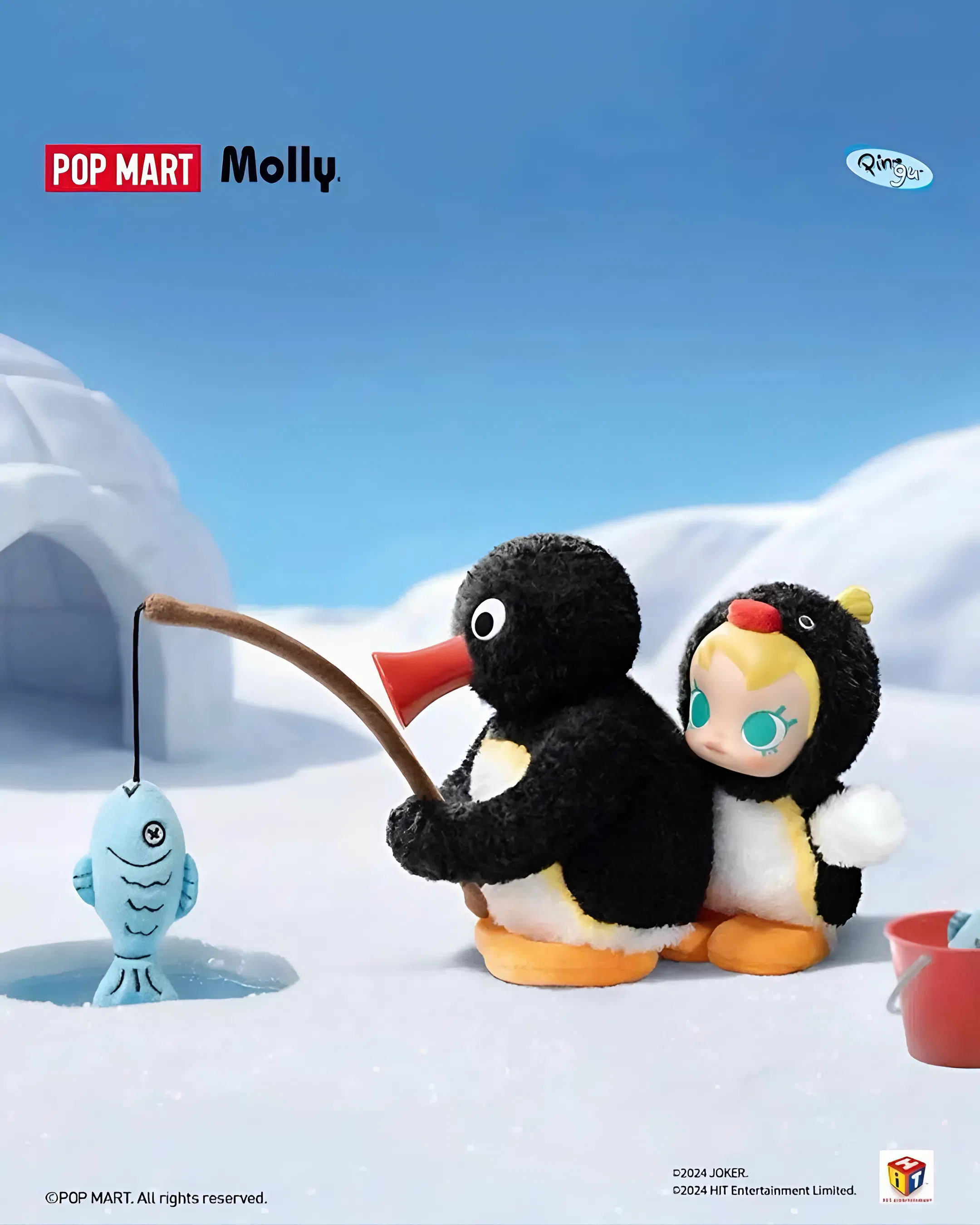 Baby Molly × PINGU Happy Fishing Series Vinyl Plush