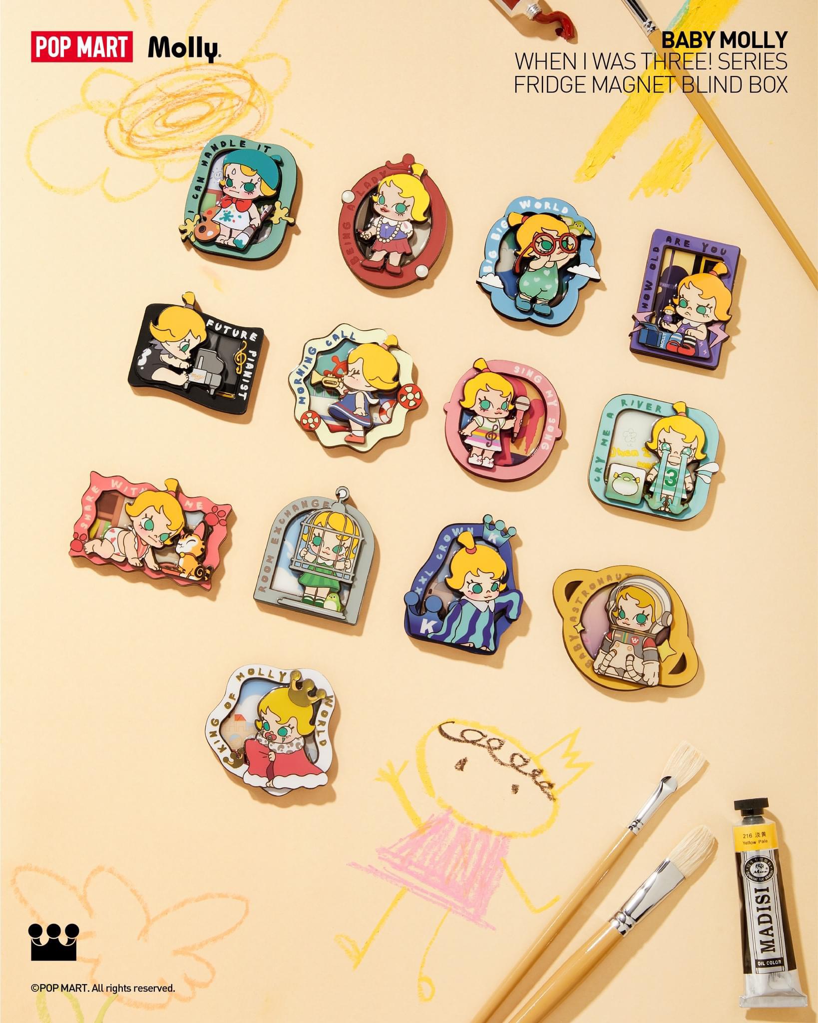 Baby Molly When I was Three! Series-Fridge Magnet Blind Box