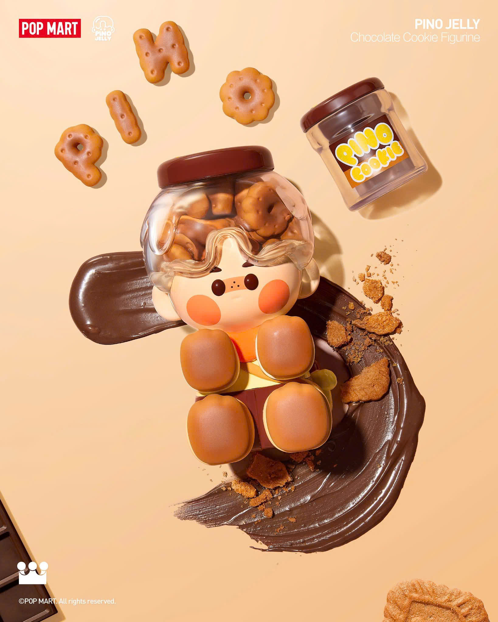 PINO JELLY Chocolate Cookie Figurine
