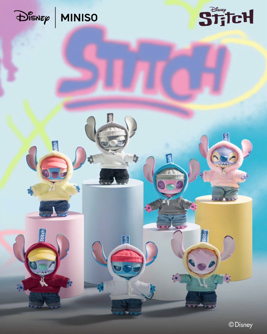 Disney Stitch GenZ Street Series Vinyl Plush Blind Box Pendant