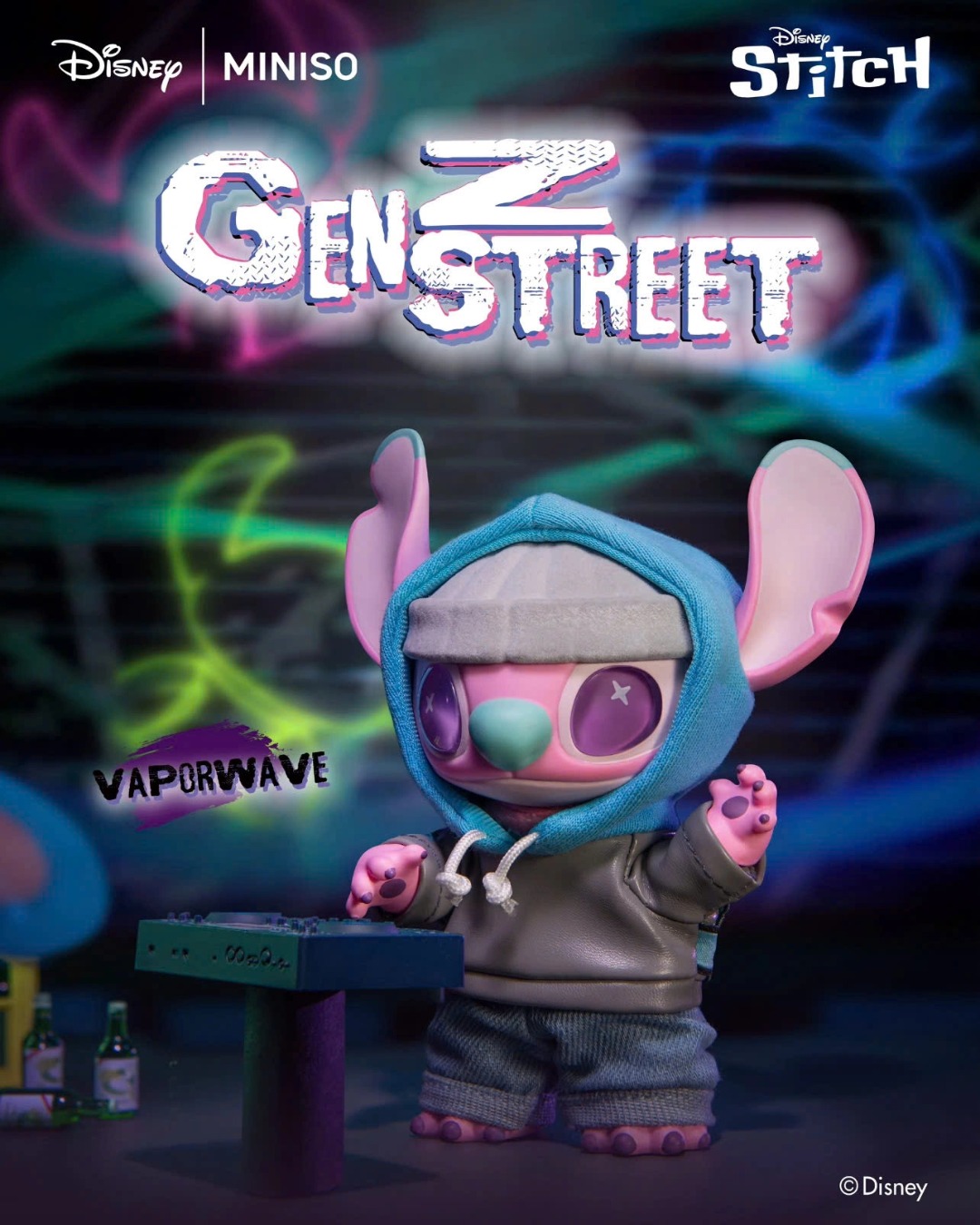 Disney Stitch GenZ Street Series Vinyl Plush Blind Box Pendant
