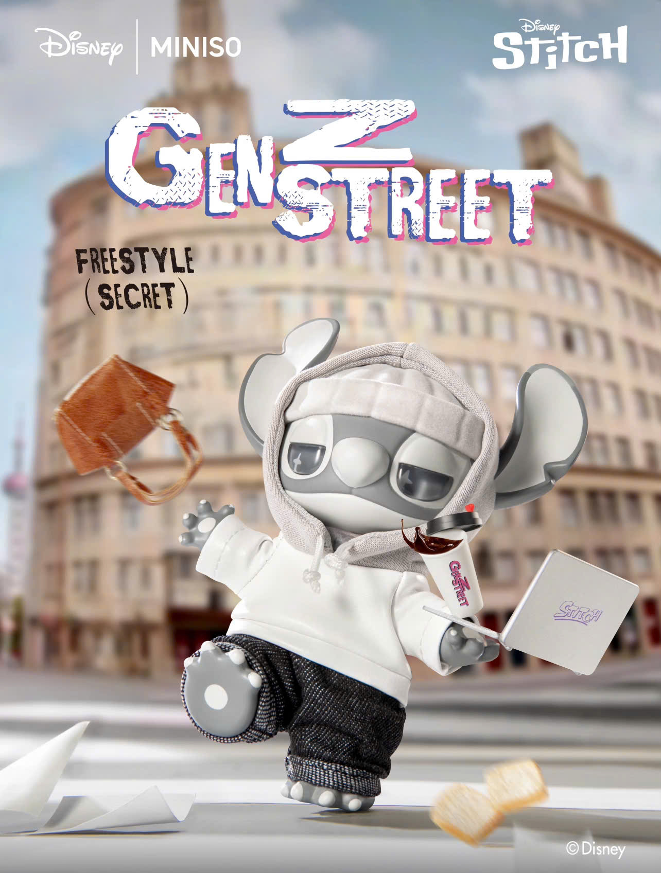 Disney Stitch GenZ Street Series Vinyl Plush Blind Box Pendant