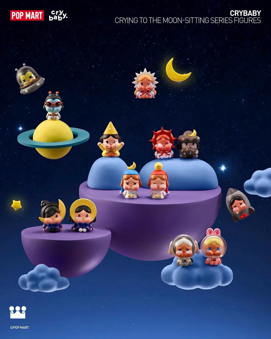 CRYBABY CRYING TO THE MOON-SITTING SERIES FIGURES