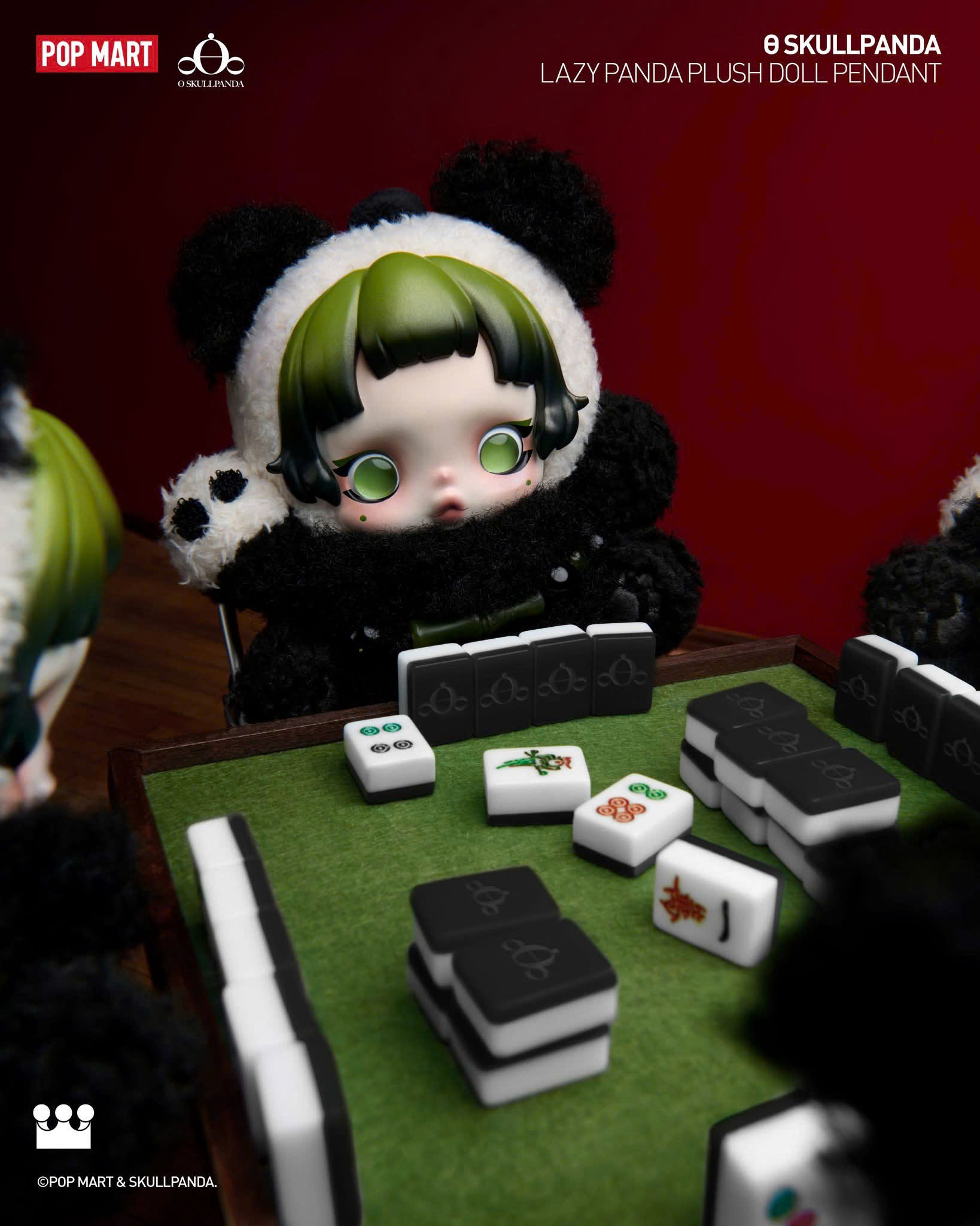 SKULLPANDA Lazy Panda Plush Doll Pendant