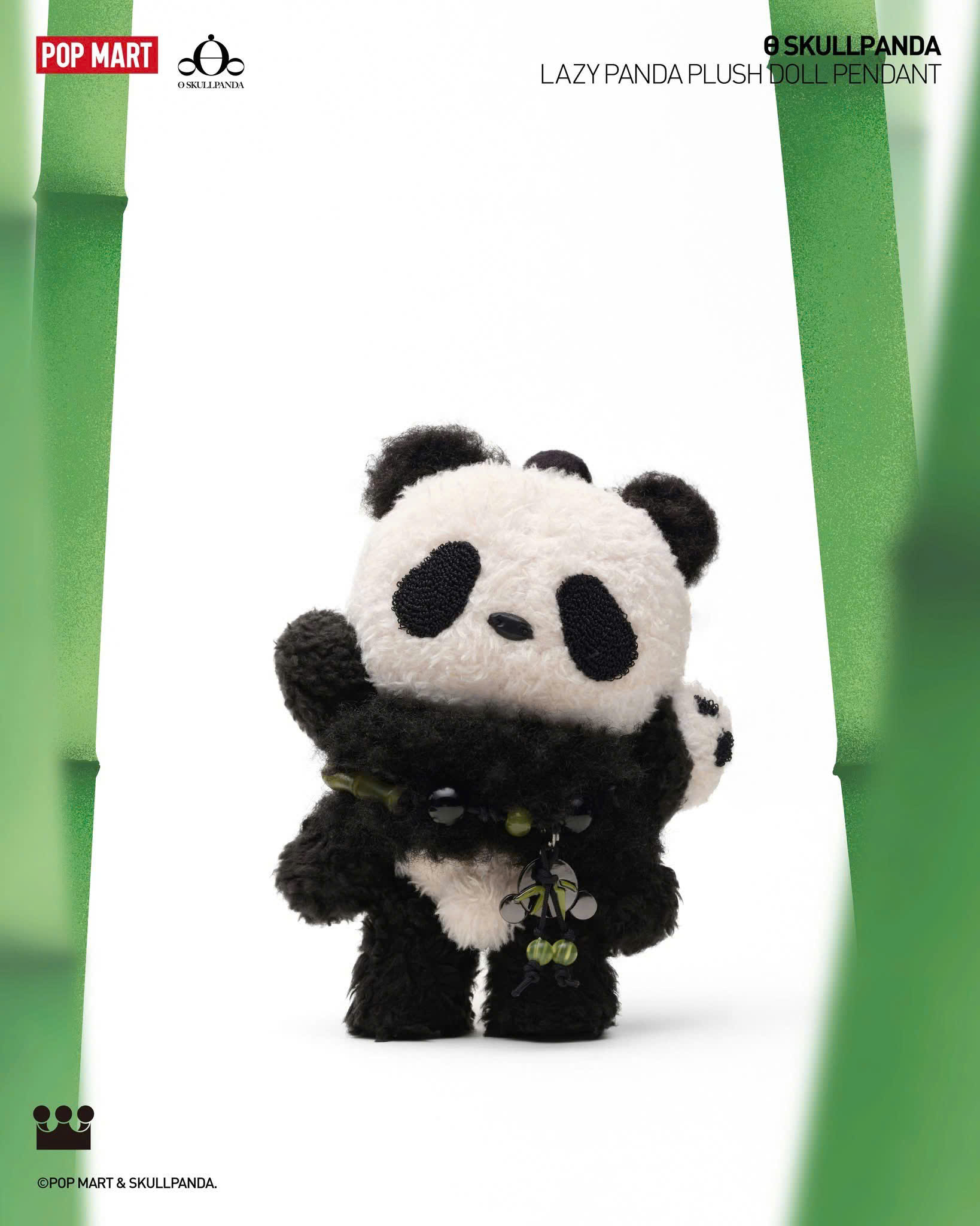 SKULLPANDA Lazy Panda Plush Doll Pendant
