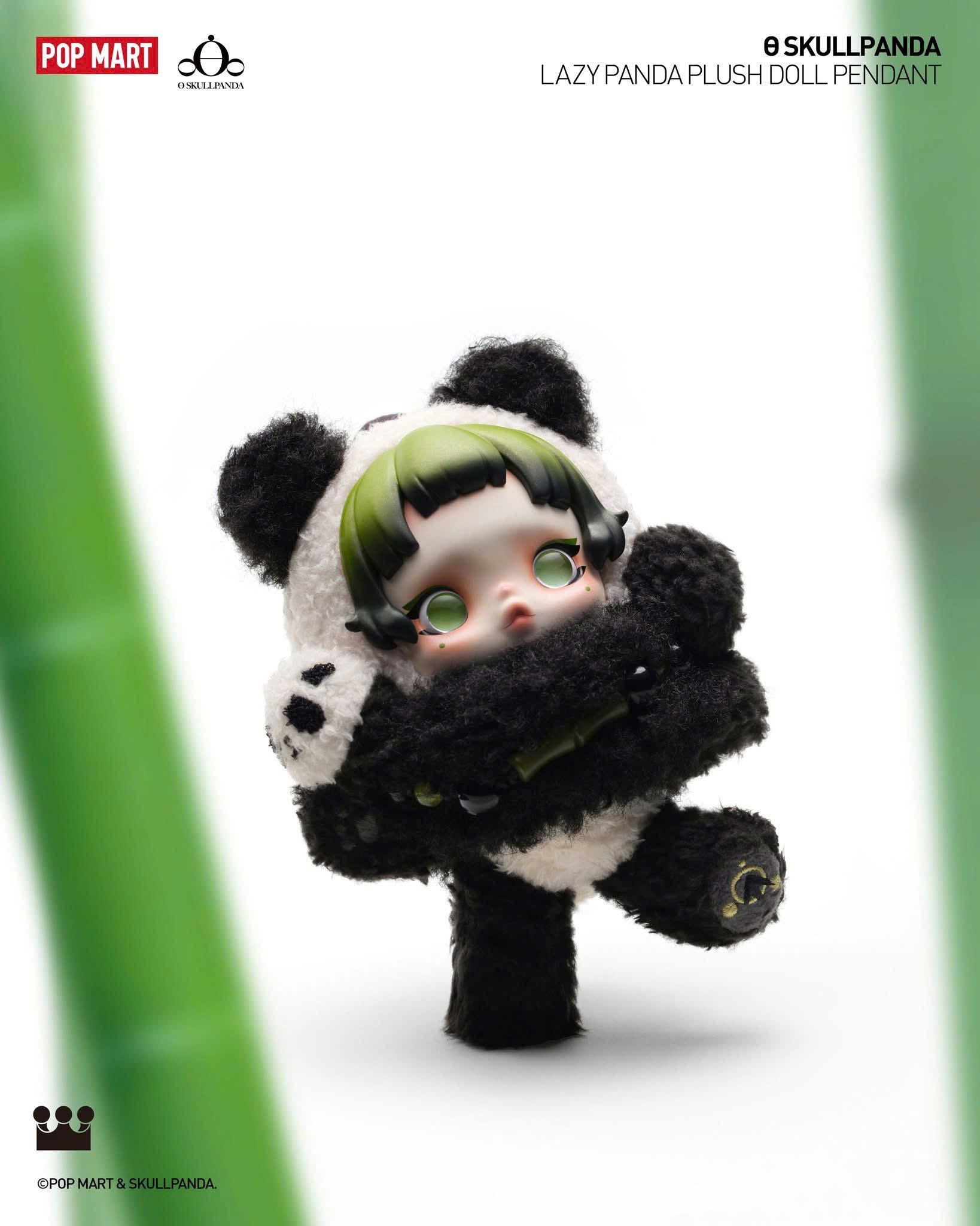 SKULLPANDA Lazy Panda Plush Doll Pendant