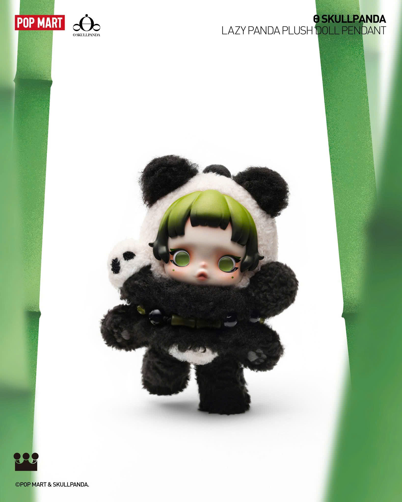 SKULLPANDA Lazy Panda Plush Doll Pendant