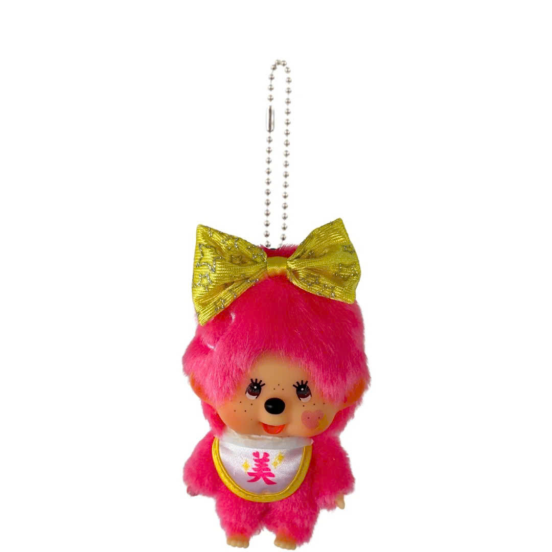MONCHHICHI MAY YOUR WISH COME TRUE! BIG FACE SS 美(PRETTY) KEYCHAIN
