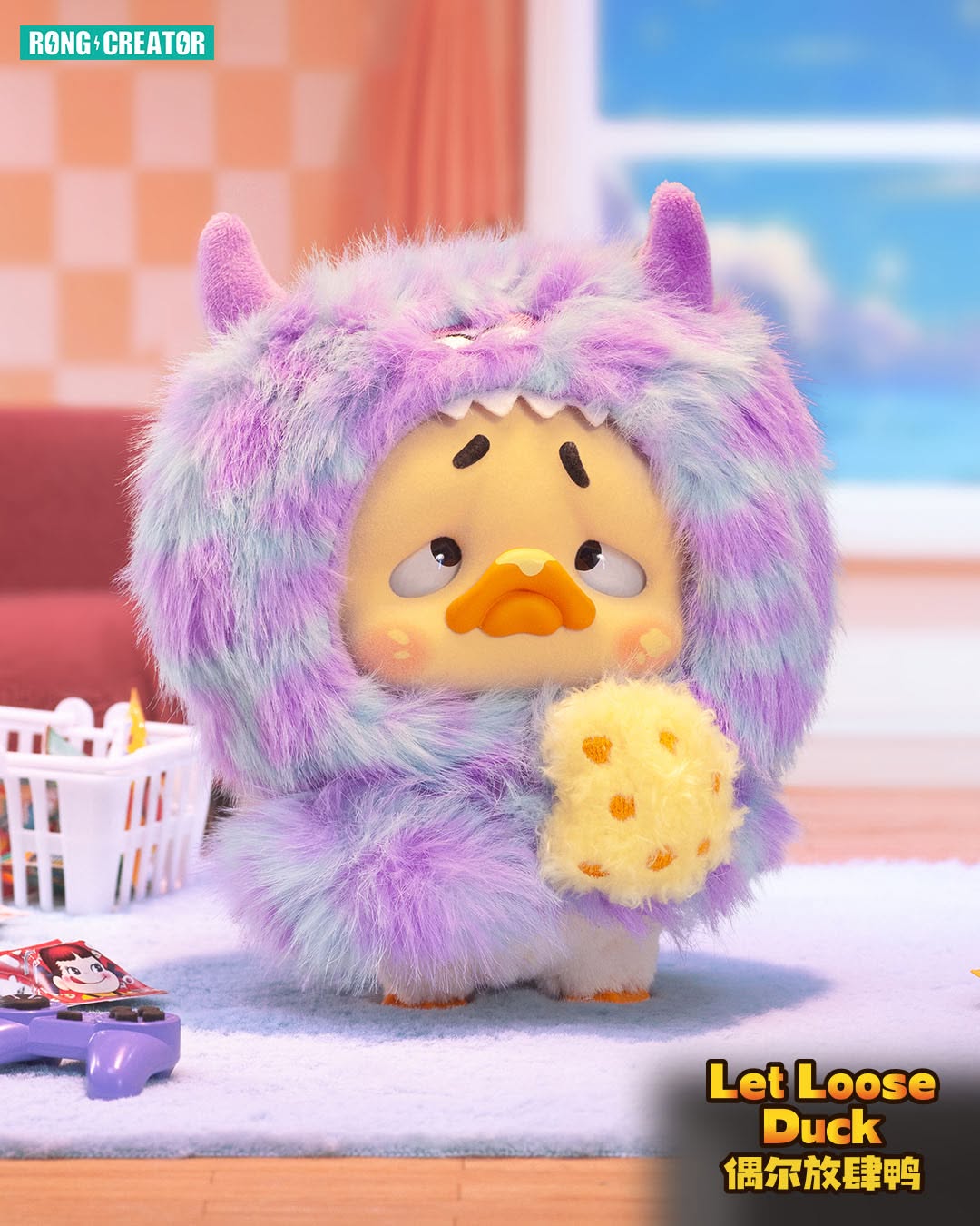 POCKET-UPSETDUCK - COLORFUL PLAYER DUCK PLUSH KEYCHAIN BLIND BOX