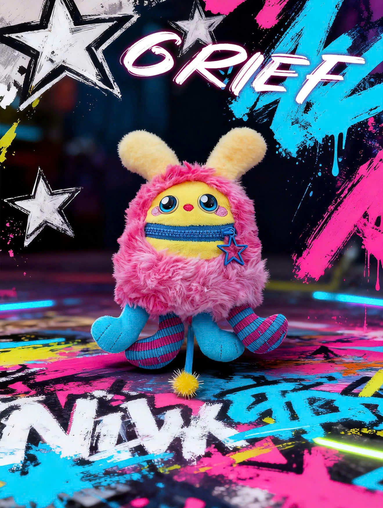 Nom Bad Mood Squeaky plush pendant Blind box