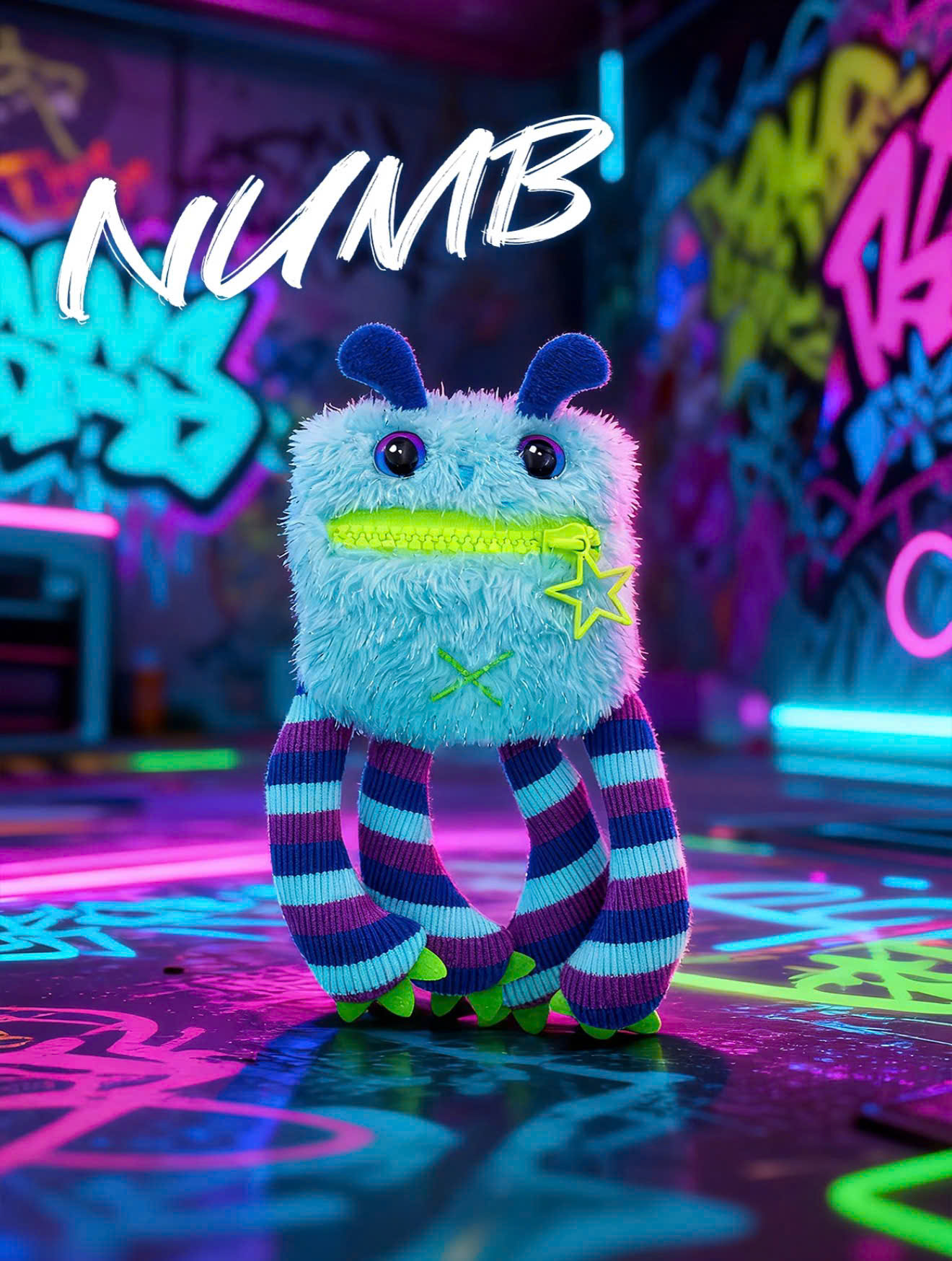 Nom Bad Mood Squeaky plush pendant Blind box