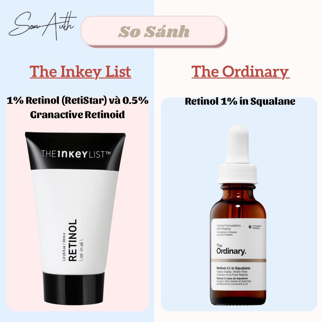 SkinCare101: Đặt lên bàn cân so sánh retinol nhà The Inkey List vs The Ordinary ~