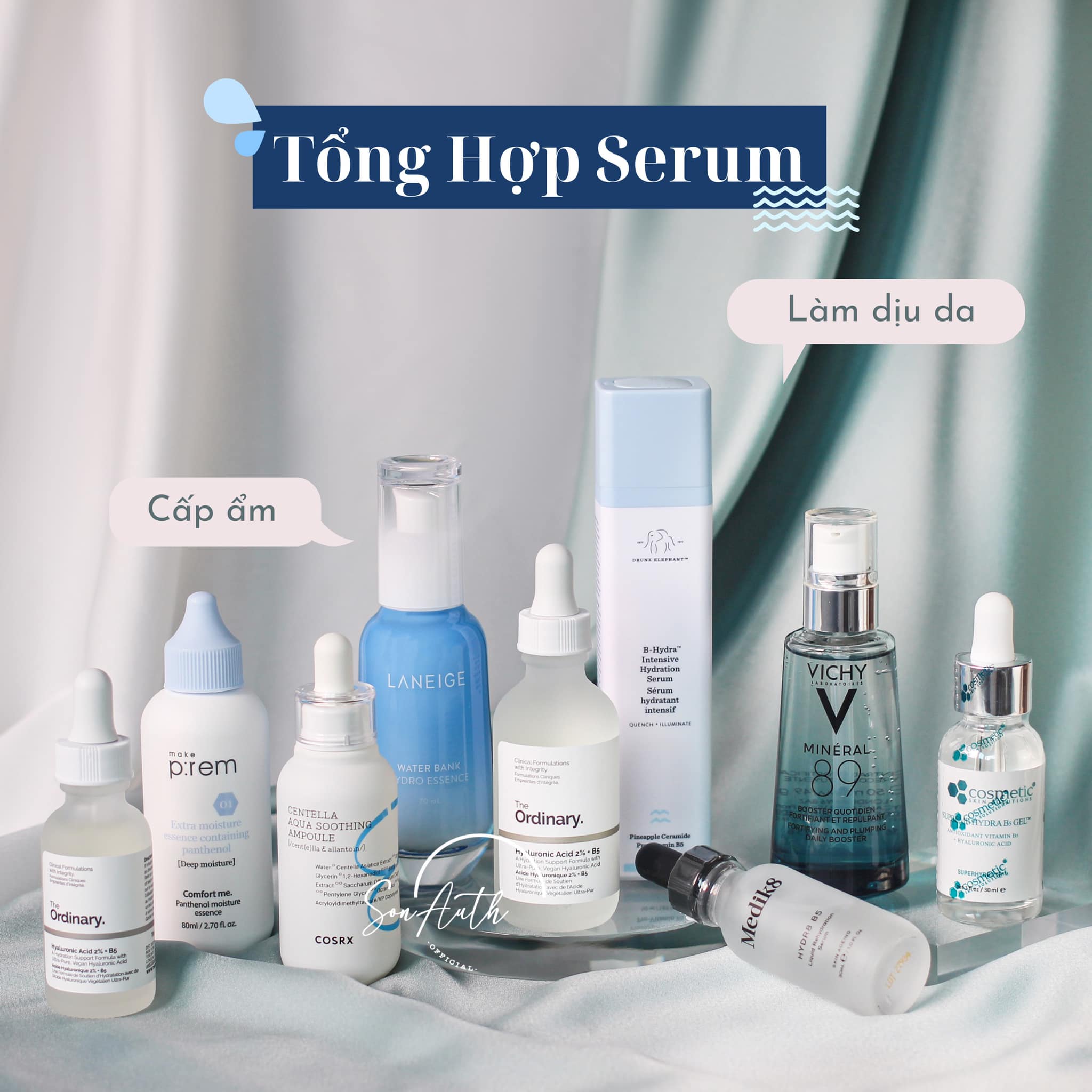 Skincare101: Tổng hợp những serum giúp da căng mọng ngậm nước ~