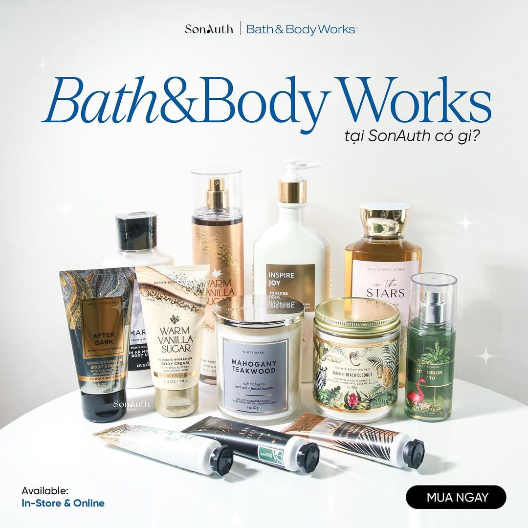Bộ Sưu Tập Bath And BodyWorks Tại SonAuth Bộ Sưu Tập Bath And BodyWorks Tại SonAuth