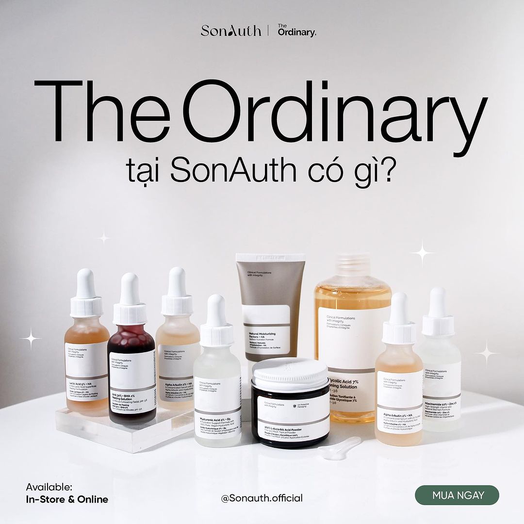 The Ordinary tại SonAuth có những gì?