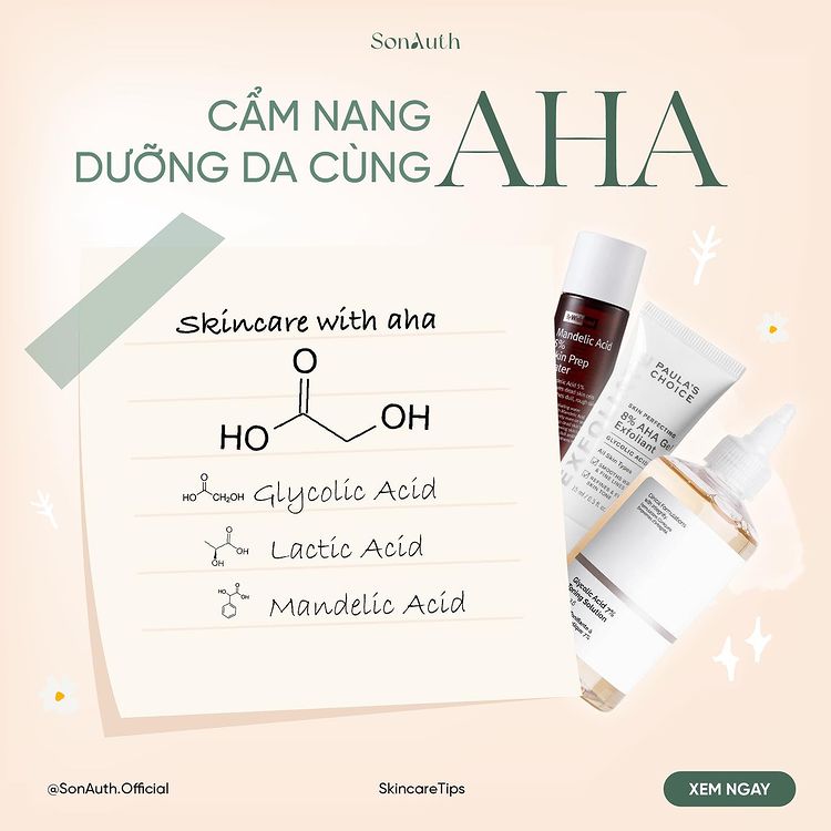 Cẩm nang dưỡng da cùng AHA