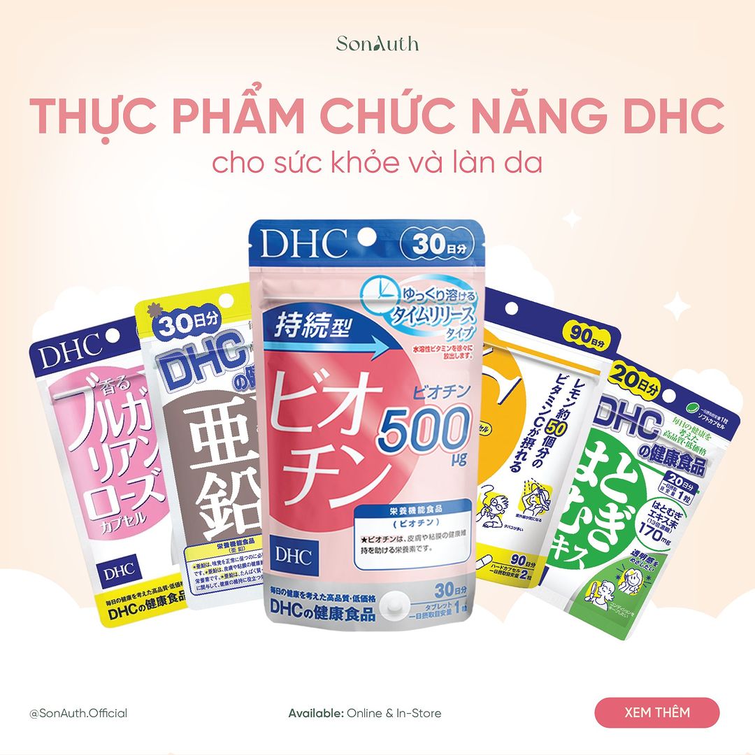 Thực phẩm chức năng DHC cho sức khỏe và làn da