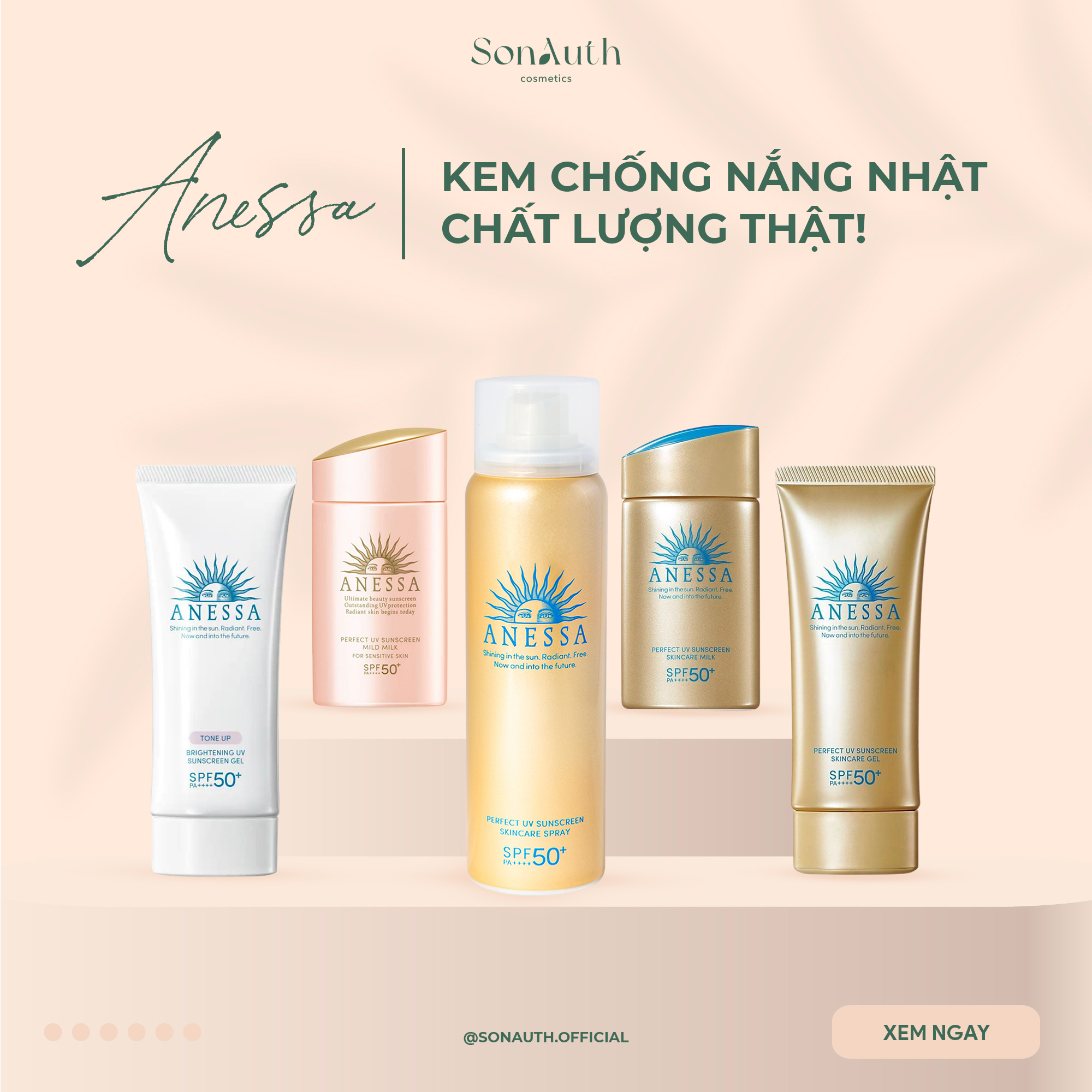 ANESSA - KEM CHỐNG NẮNG NHẬT CHẤT LƯỢNG THẬT! ANESSA - KEM CHỐNG NẮNG NHẬT CHẤT LƯỢNG THẬT!