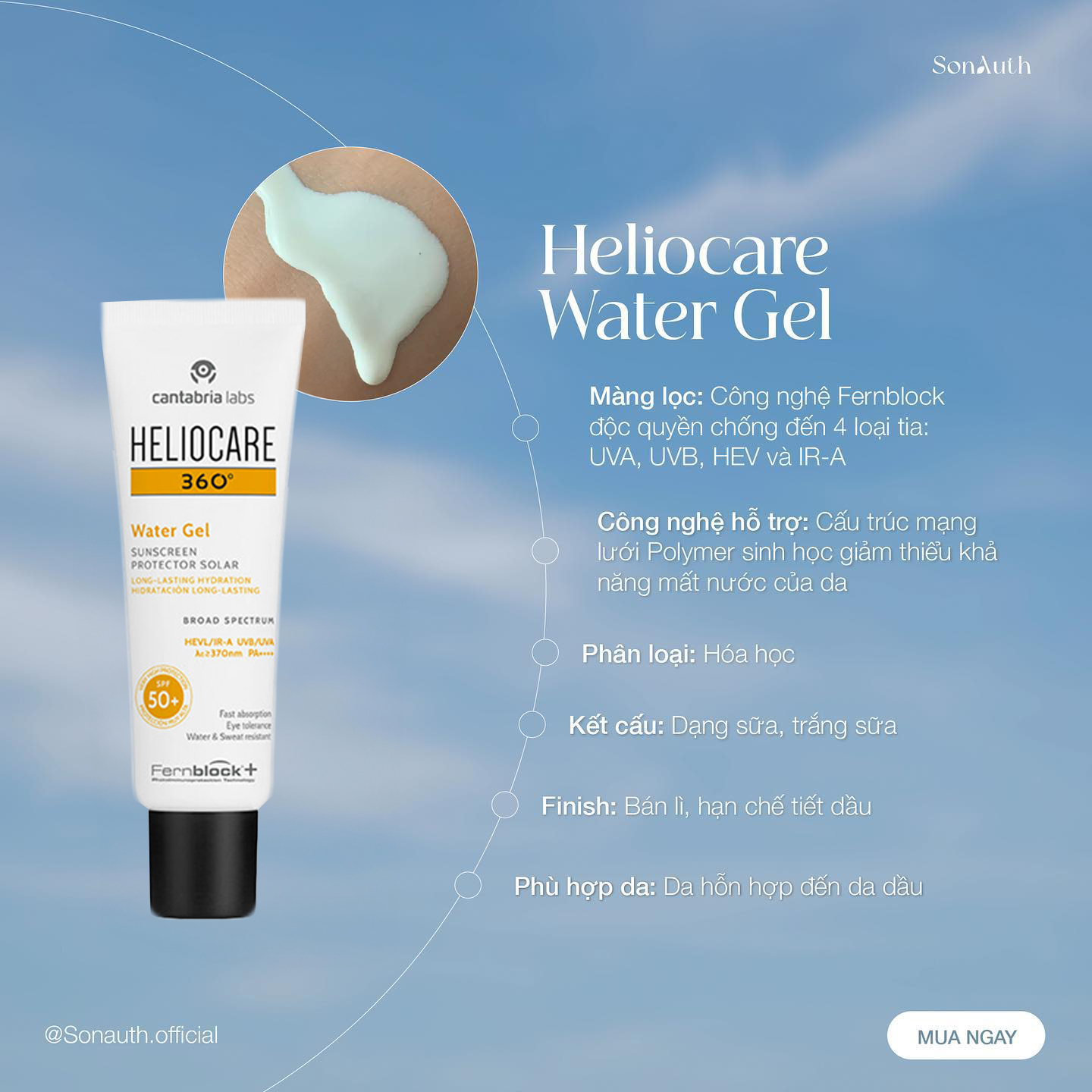 Kem Chống Nắng Heliocare 360º Water Gel SPF50+ 50ml