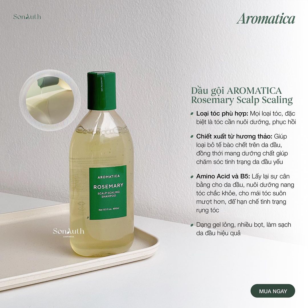 [Aromatica] Rosemary Scalp Scaling Shampoo 400ml