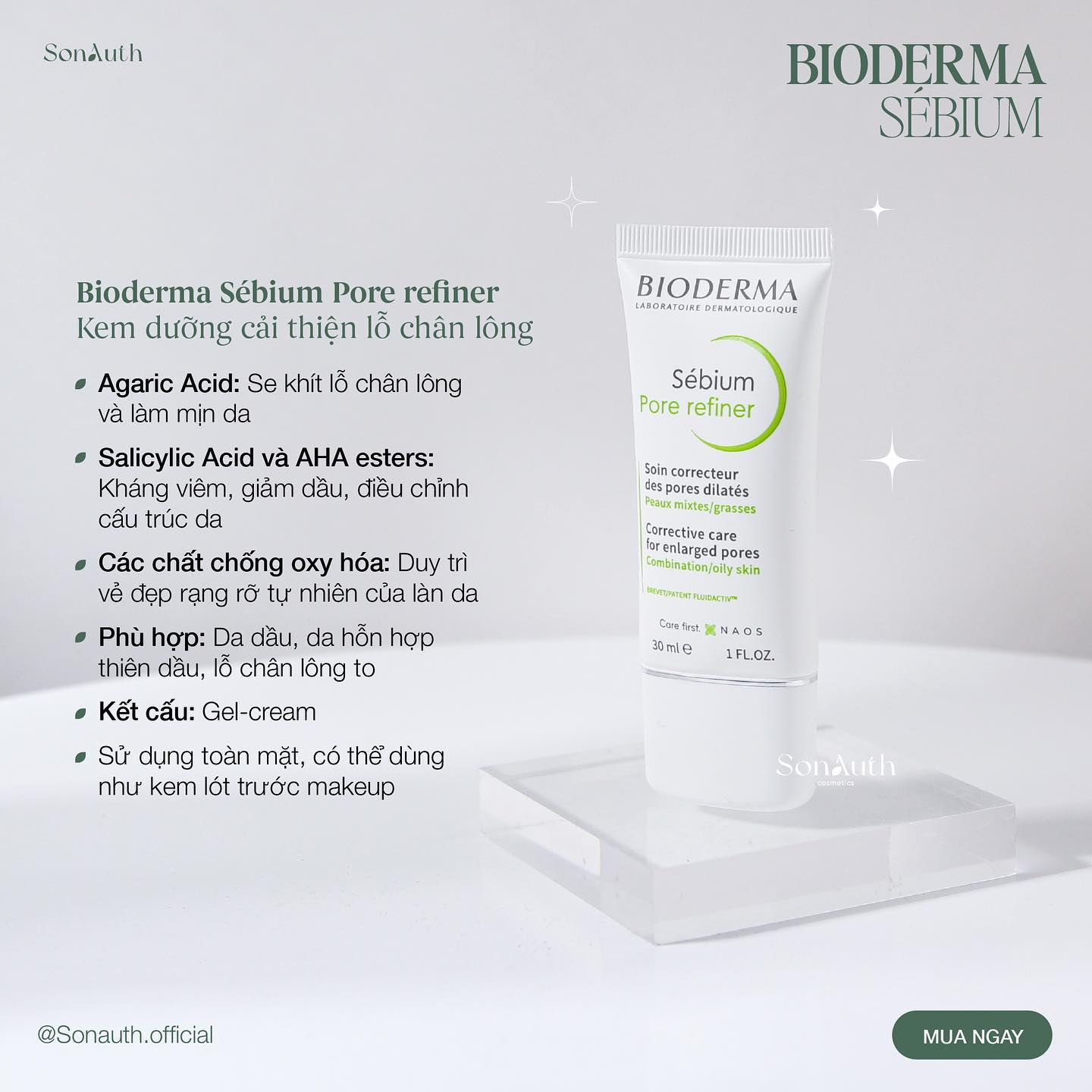 Kem Dưỡng Bioderma Sébium Pore Refiner (NK)