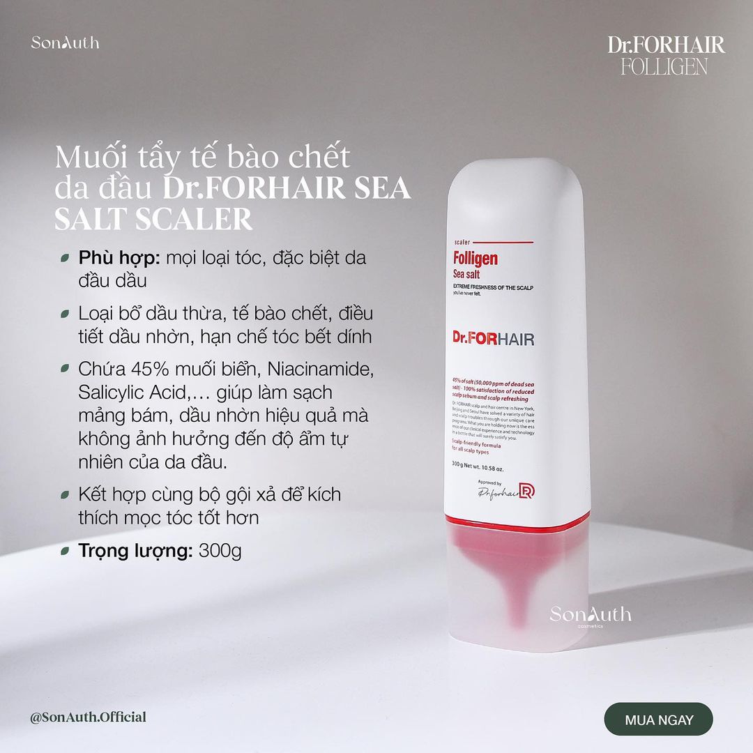 Muối Tẩy Tế bào Chết Da Đầu Dr.FORHAIR Folligen Sea Salt 300g