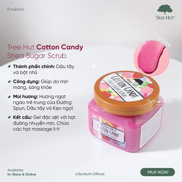 Tẩy Da Chết Cơ Thể Tree Hut Shea Sugar Scrub 510g (NK)