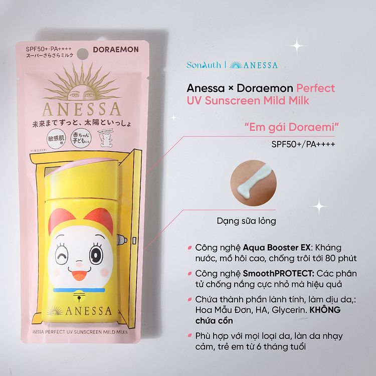 Sữa Chống Nắng Anessa × Doraemon Perfect UV Sunscreen 60ml