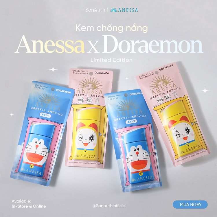 Sữa Chống Nắng Anessa × Doraemon Perfect UV Sunscreen 60ml