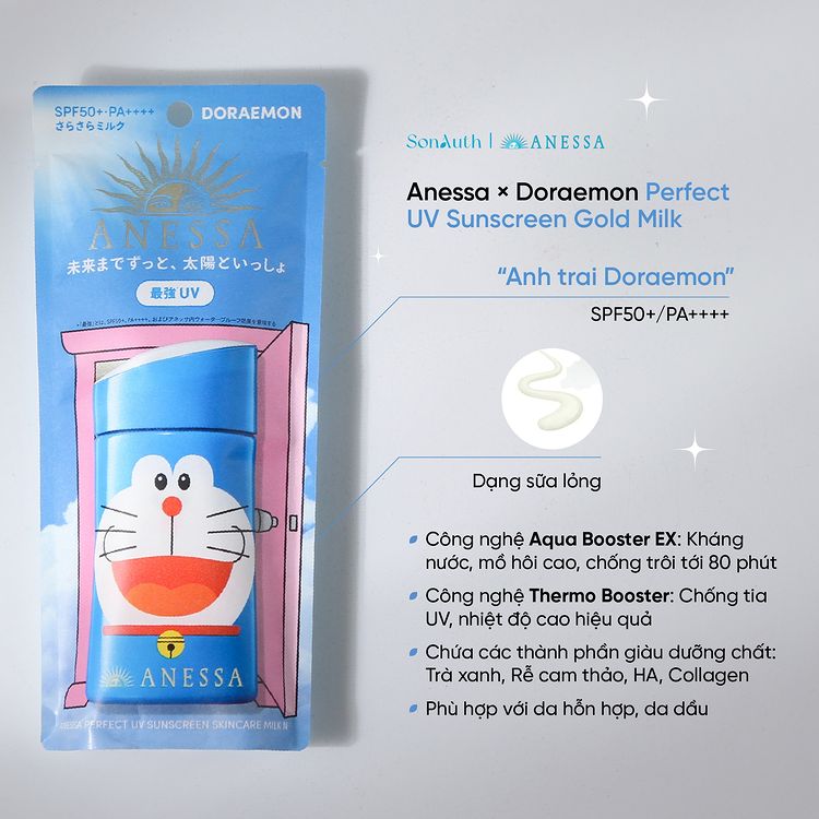 Sữa Chống Nắng Anessa × Doraemon Perfect UV Sunscreen 60ml