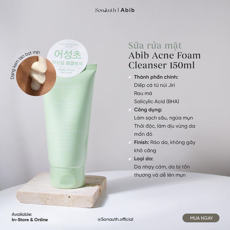 Sữa Rửa Mặt Abib Acne Foam Cleanser 150ml