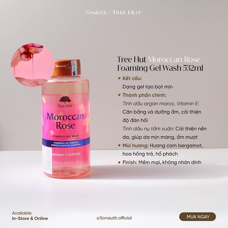 Gel Tắm Tạo Bọt Tree Hut Foaming Gel Wash 532ml (NK)