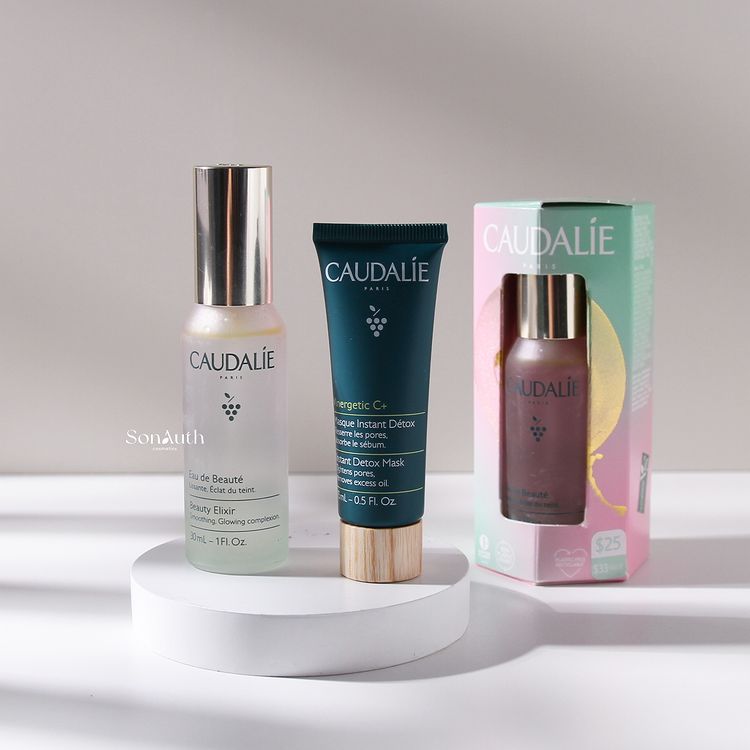 Set Dưỡng Da Caudalie Beauty Elixir & Instant Detox Mask Set