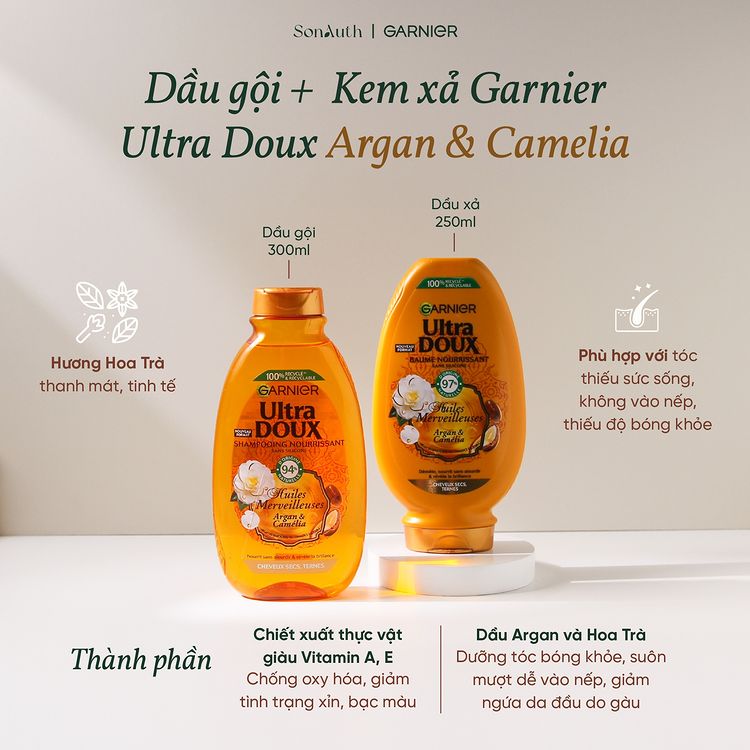 Dầu Gội Garnier Ultra Doux 300ml