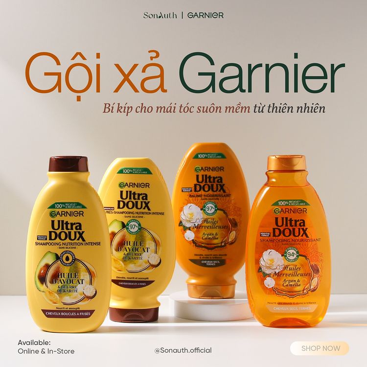 Dầu Gội Garnier Ultra Doux 300ml