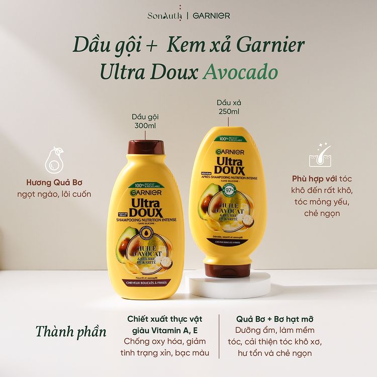 Dầu gội Garnier Ultra Doux 300ml