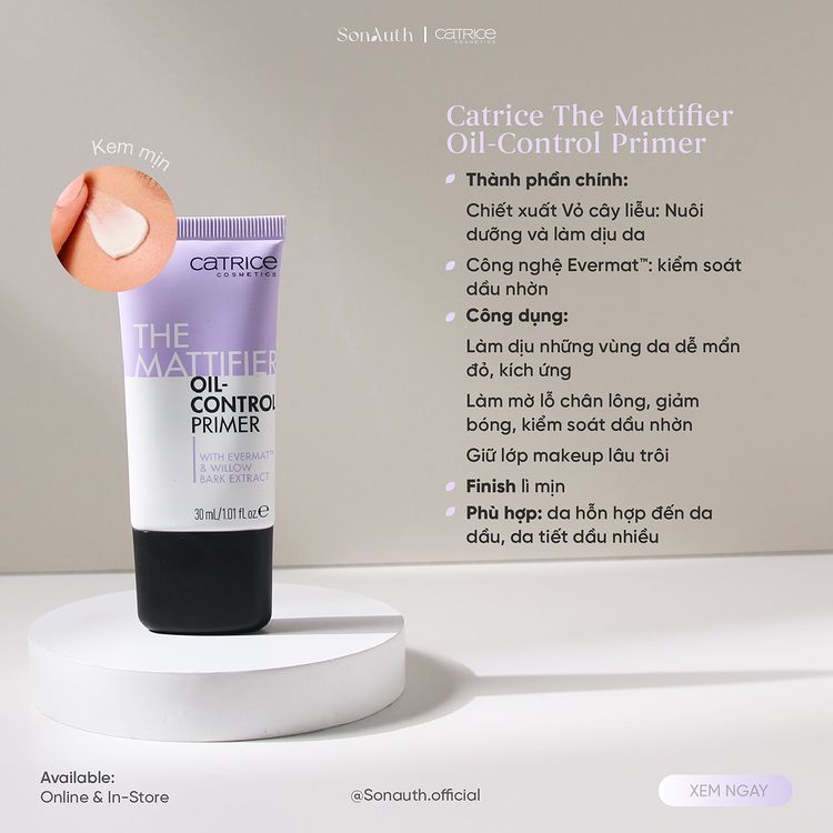 Kem Lót Catrice The Mattifier Oil-Control Primer