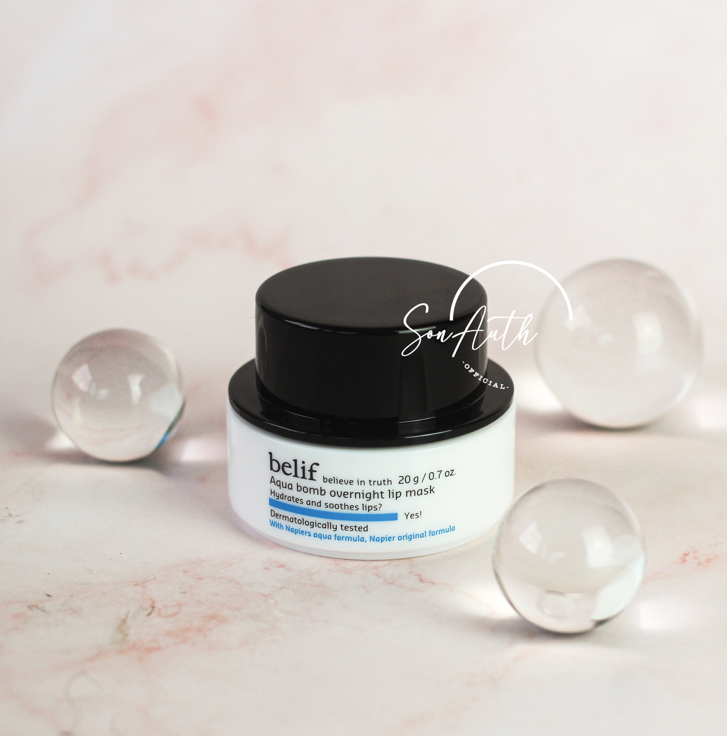 Belif Aqua Bomb Overnight Lip Mask 20gr SonAuth Official