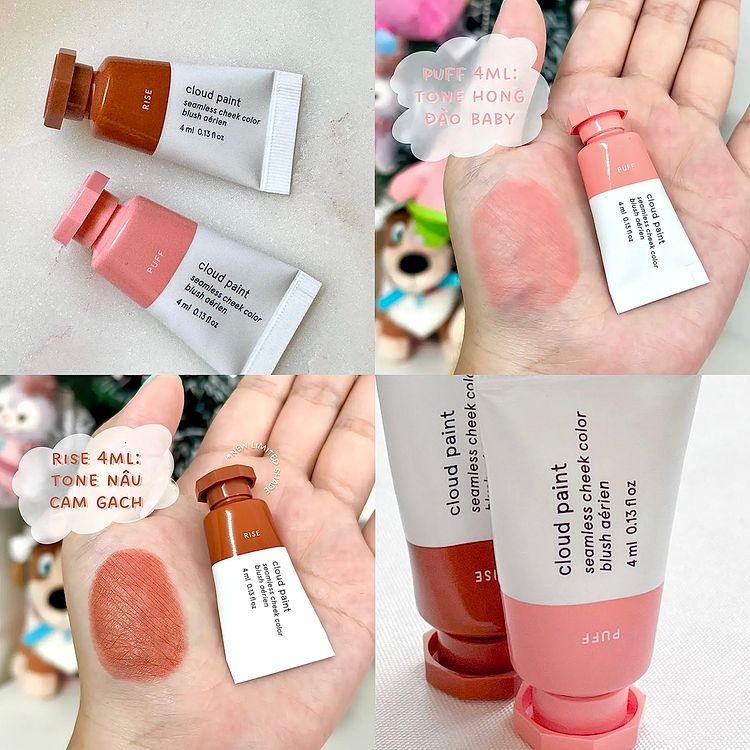 Bộ Trang Điểm Glossier Mini Cloud Paint Cream Blush Duo (Limited Edition)