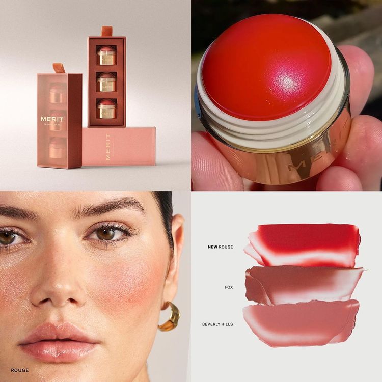 Bộ Trang Điểm Má Merit Mini Flush Balm Cream Blush Set