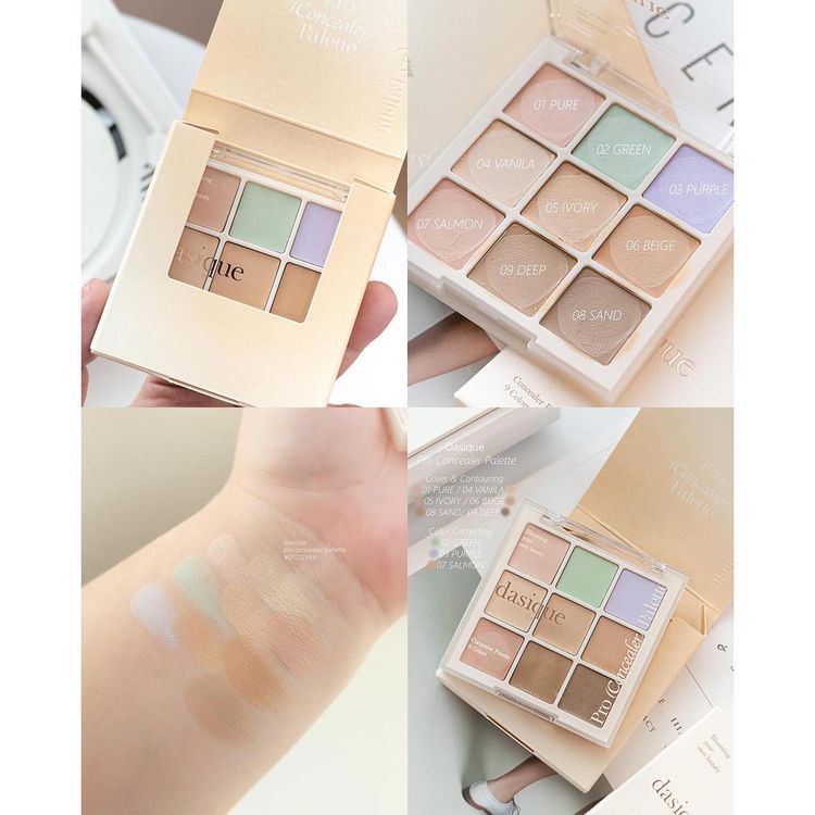 Bảng Che Khuyết Điểm Dasique Concealer Palette 9 Colors 9g