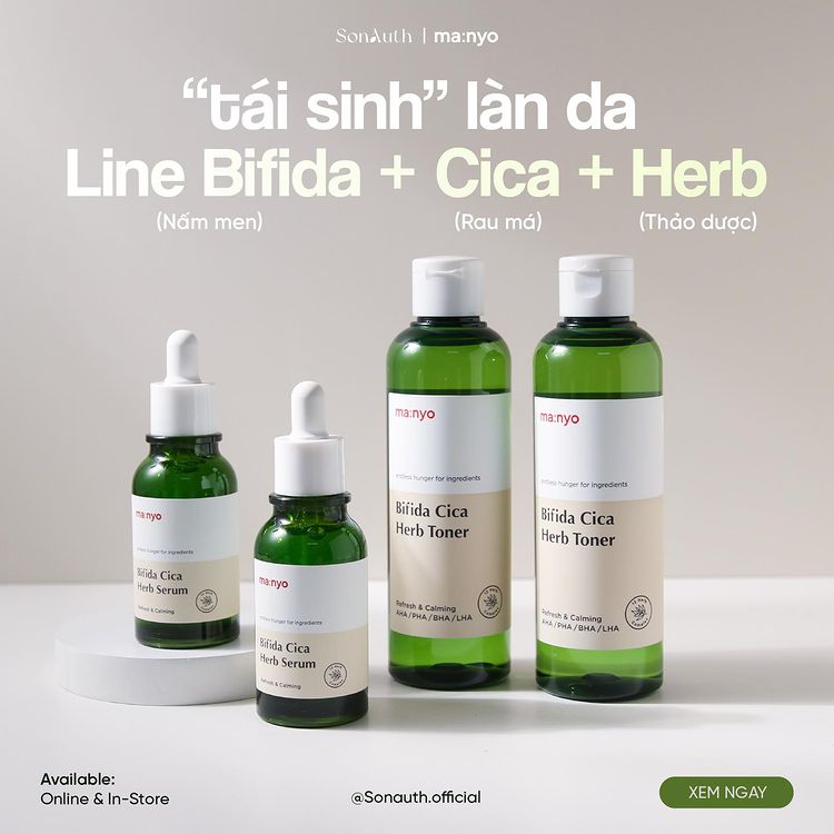 Nước Cân Bằng Ma:nyo Bifida Cica Herb Toner 210ml (NK)